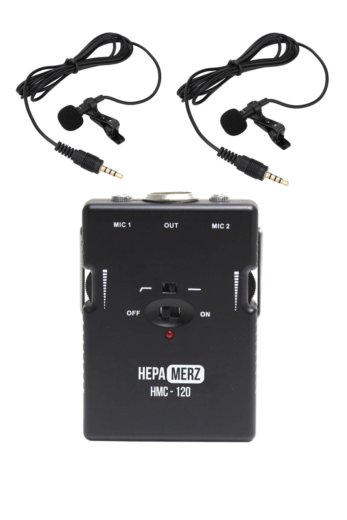 Hepa Merz Hmc-120 Volüm Ayarlı Hassas Çiftli Yaka Mikrofonu