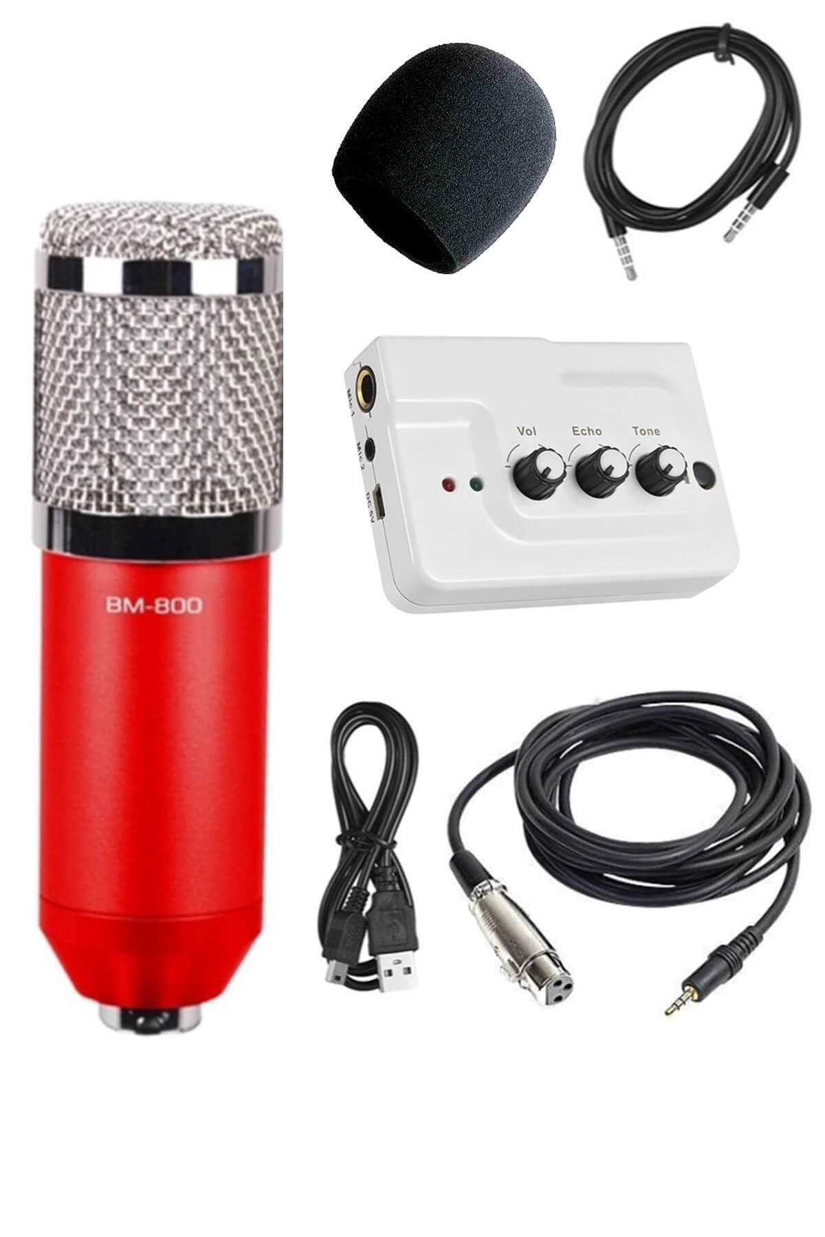 Lastvoice BM800 Red Mobil Telefon Mikrofonu Seti