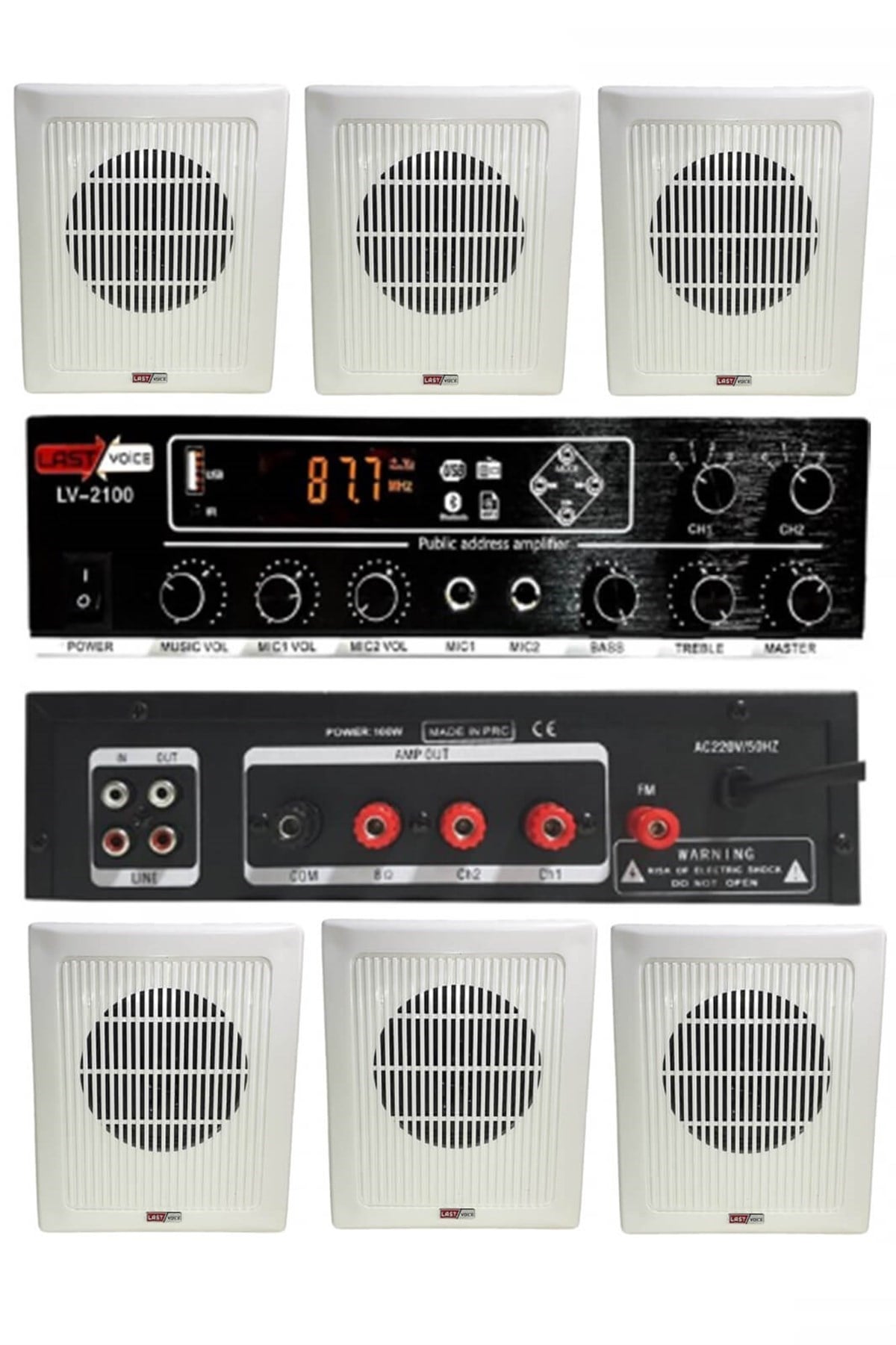 Lastvoice Eko Paket-3 Anfi ve Duvar Tipi Hoparlör Ses Sistemi Paketi