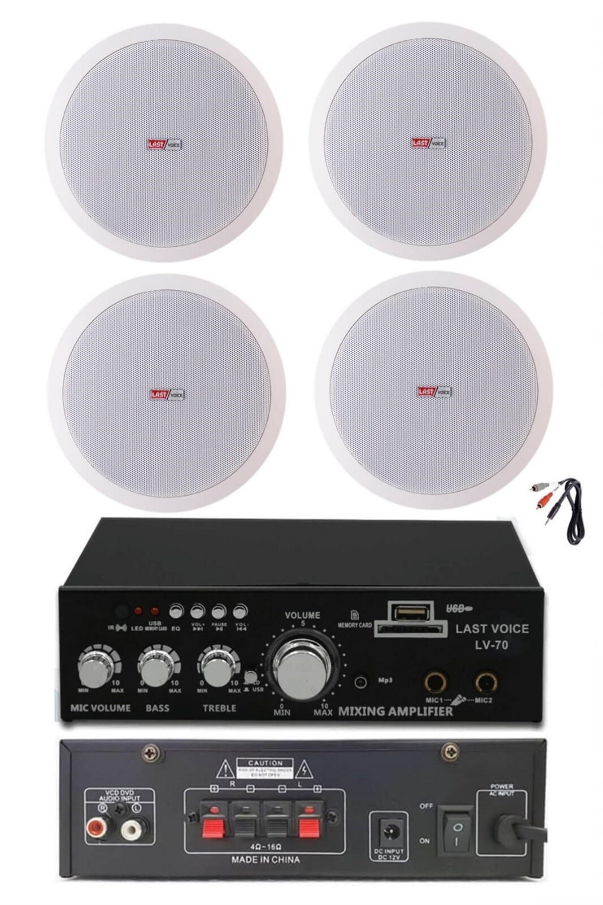 Lastvoice Ekonomi Ceiling Paket-4 Anfi ve Tavan Hoparlörü Seti