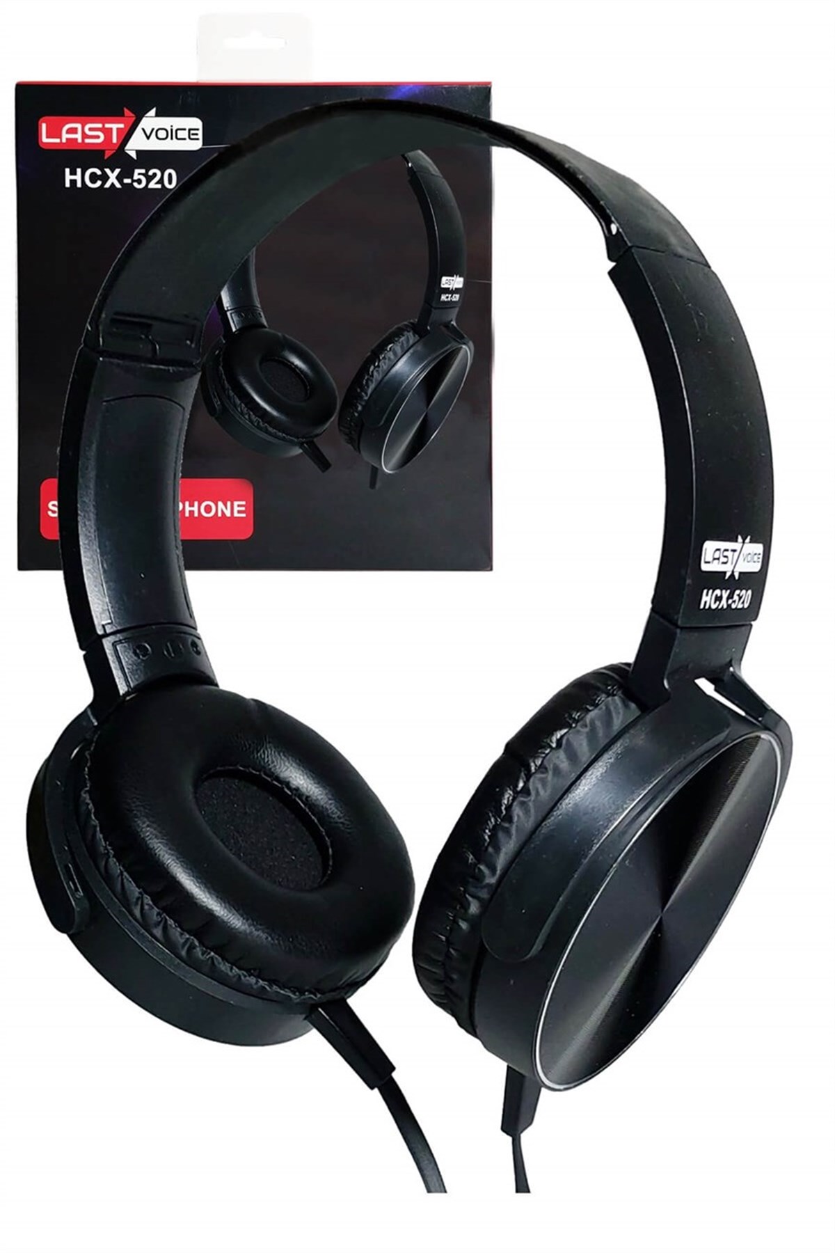 Lastvoice HCX-520 BK Mikrofonlu Stereo Kulak Üstü Kulaklık