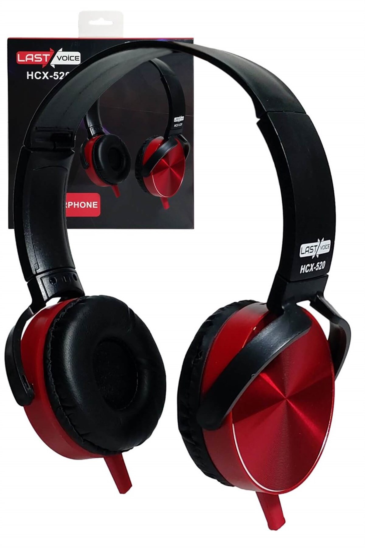 Lastvoice HCX-520 RED Mikrofonlu Stereo Kulak Üstü Kulaklık