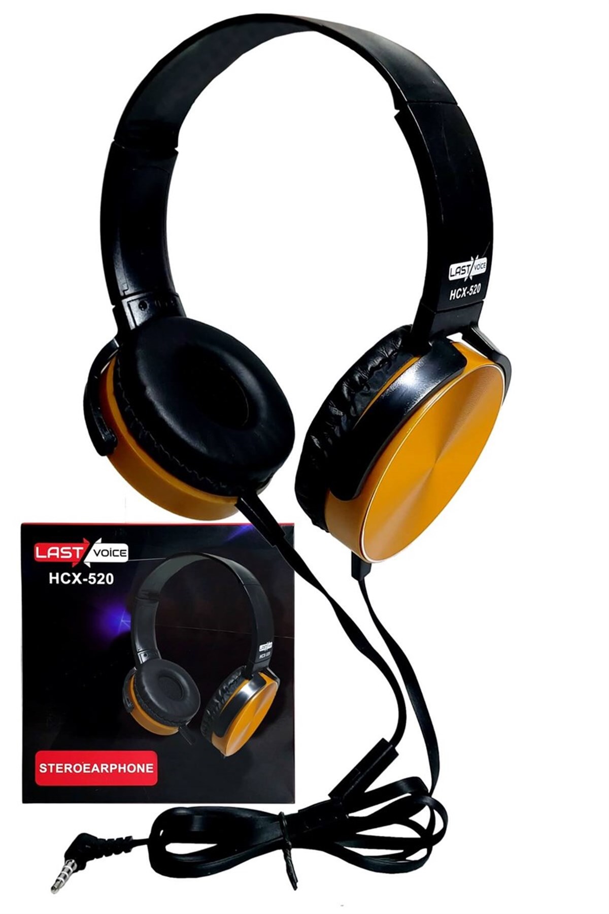 Lastvoice HCX-520 Yellow Mikrofonlu Stereo Kulak Üstü Kulaklık