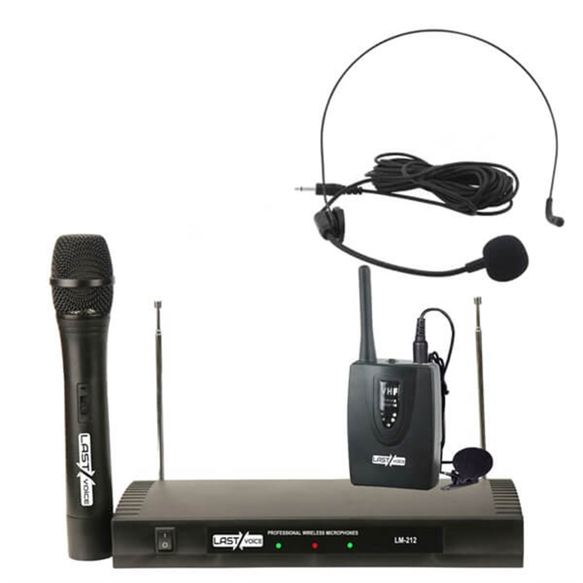 Lastvoice Lm-202EH Çiftli Telsiz Kablosuz EL ve Headset Mikrofon