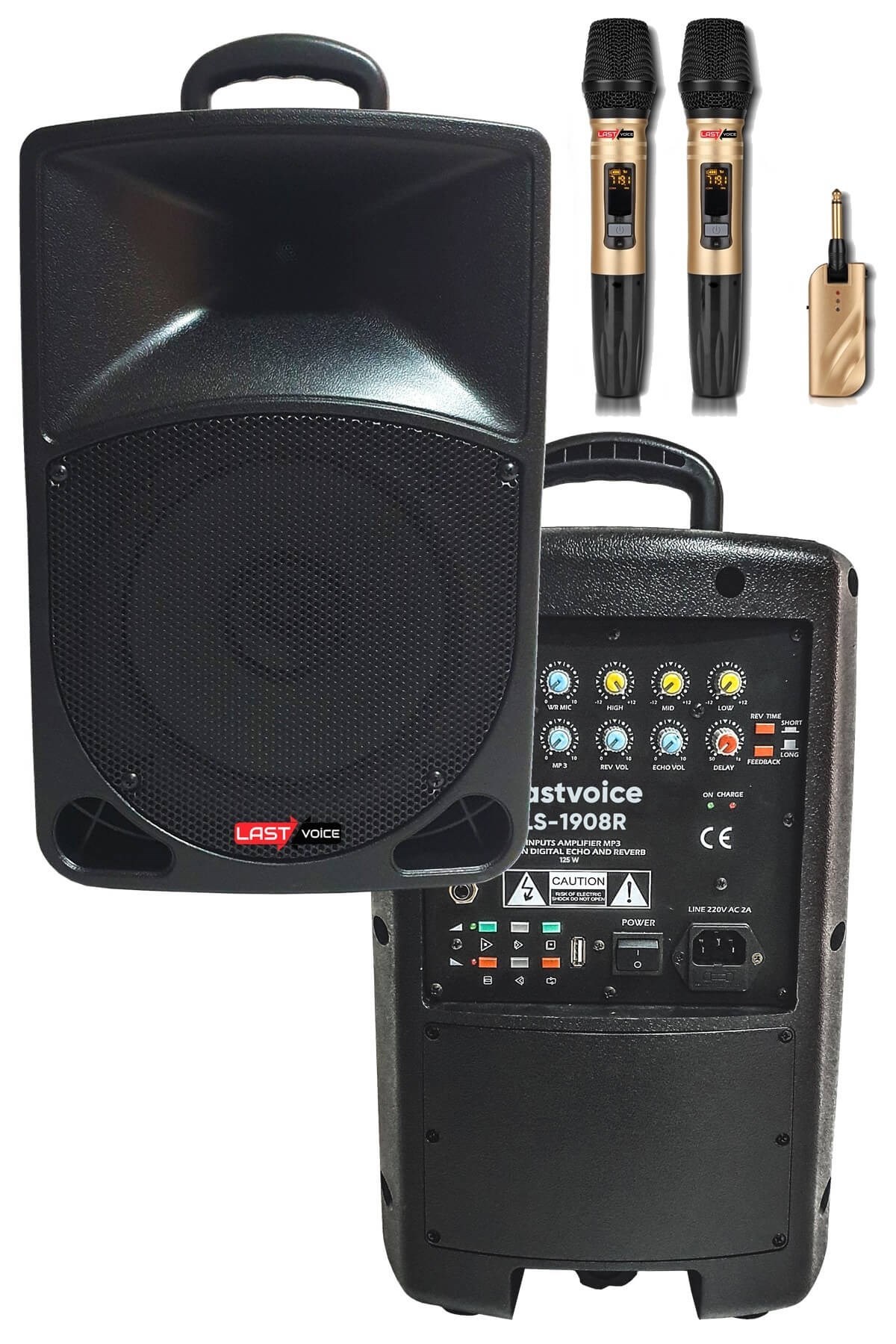 Lastvoice Ls-1908EXRW Reverbli 8 125 Watt Taşınabilir Hoparlör Ses Sistemi