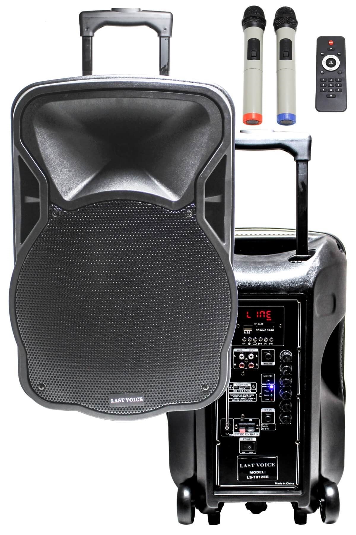 Lastvoice Ls-1912E Taşınabilir Mikrofonlu Seyyar Ses Sistemi 200W