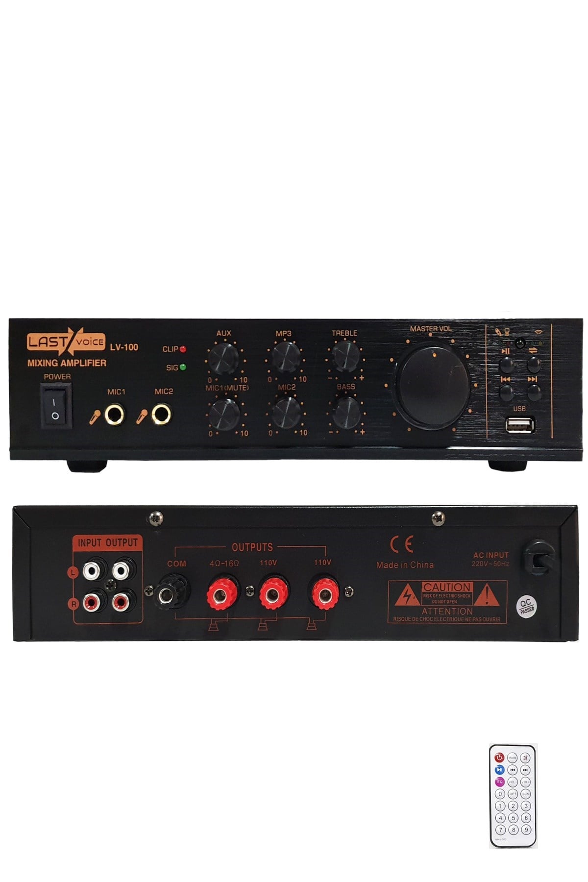 Lastvoice Lv-100 Anfi 100 Watt 4-16 Ohm / 100V Usb Sd Kart