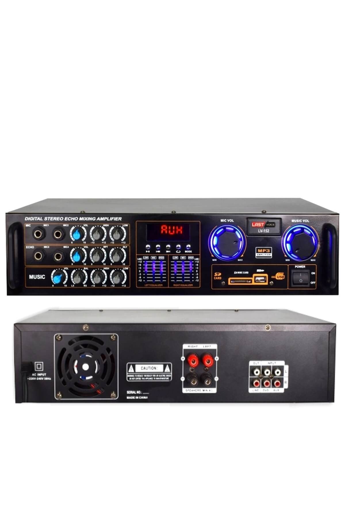 Lastvoice Lv-152U Ekolayzerlı Stereo Mikser Anfi 2x150 Watt 4-16 Ohm