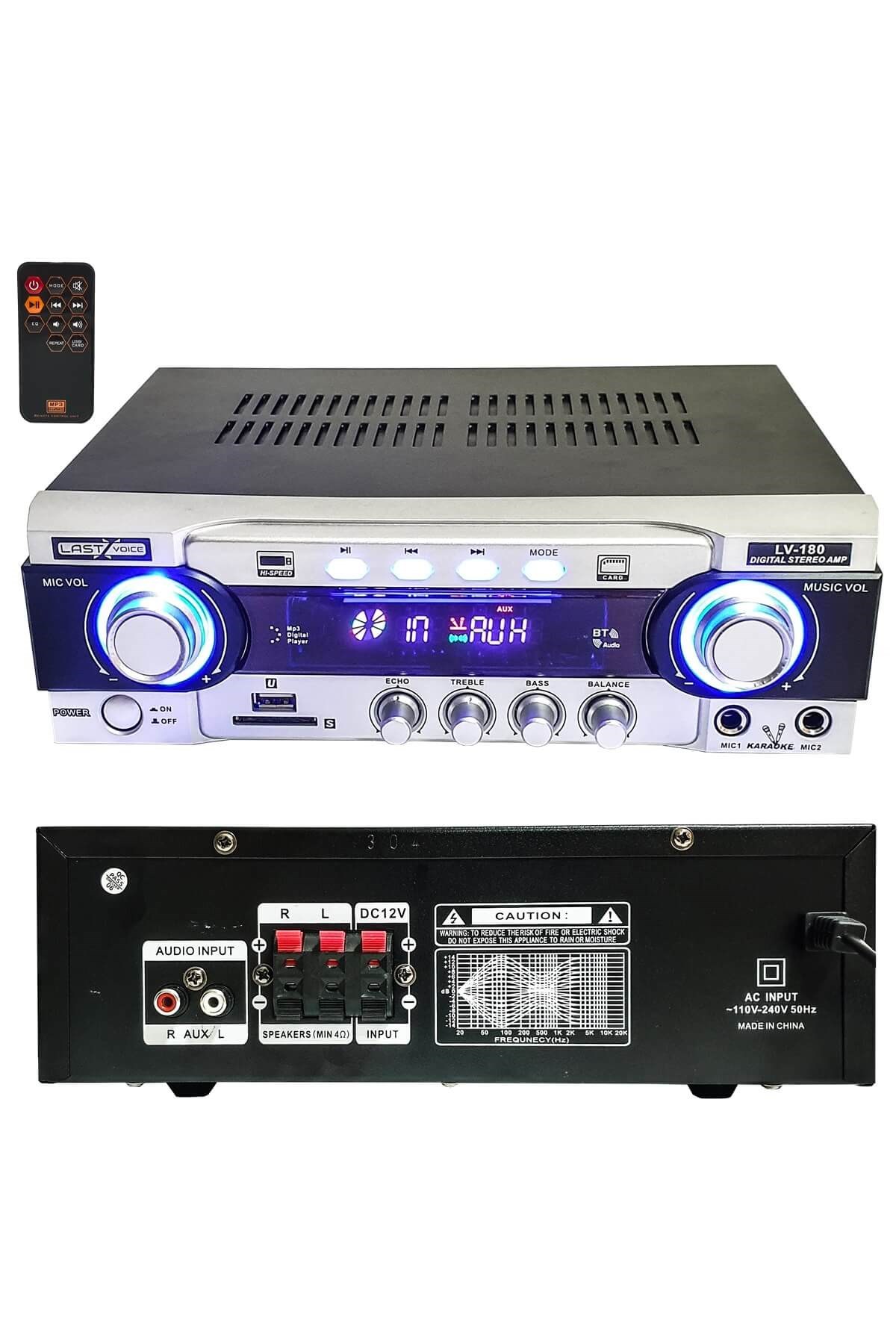 Lastvoice Lv-180 Stereo Mikser Anfi 2x180 Watt Usb Mp3 220V
