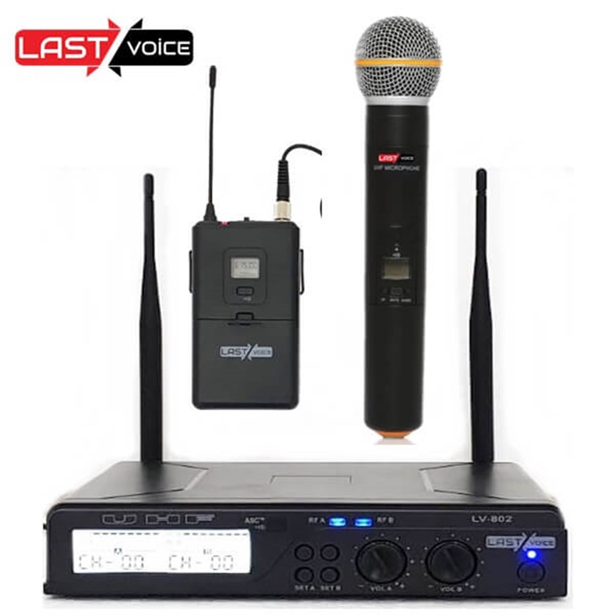 Lastvoice Lv-802EY Dijital Telsiz Kablosuz EL Yaka Mikrofon 200 Mt Çekim