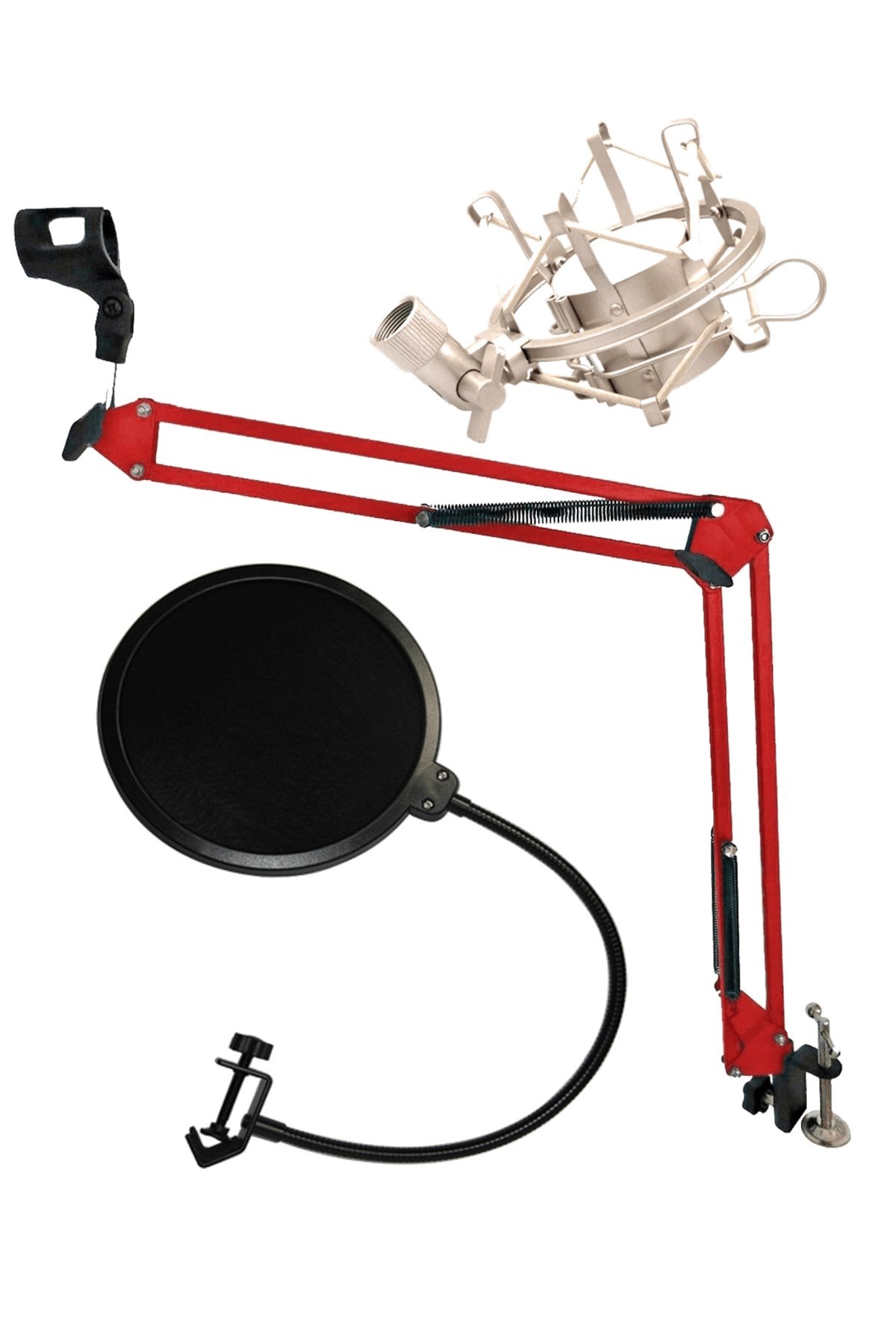 Lastvoice Red-39 Mikrofon Standı + Pop Filter + Shock Mount