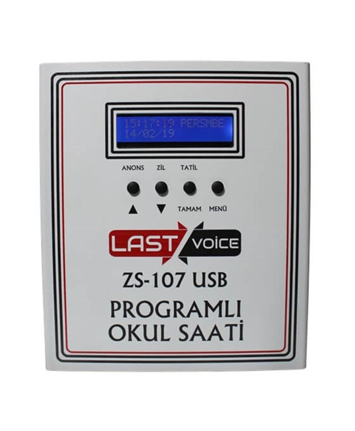 Lastvoice ZS-107S Usb Girişli Programlanabilir Okul Zil Saati