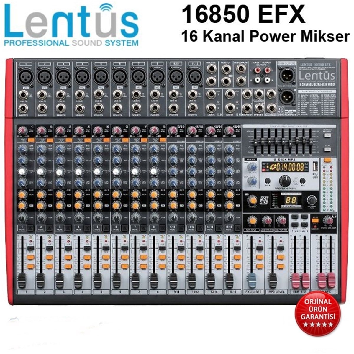 Lentus 16850 Efx Power Mikser Anfi 16 Kanal 2x850 Watt