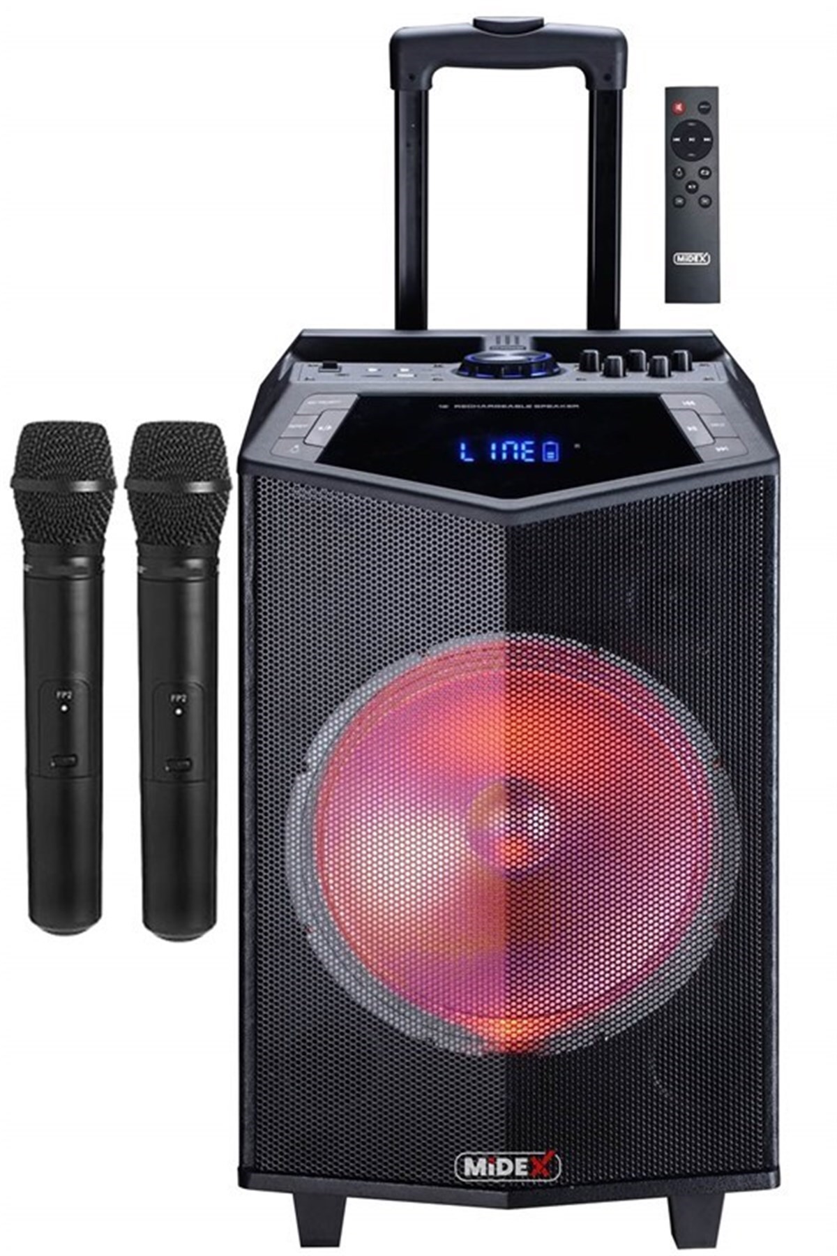 Midex 1000 Watt Mikrofonlu Karaoke Eğlence Ses Sistemi (Bluetooth Usb)