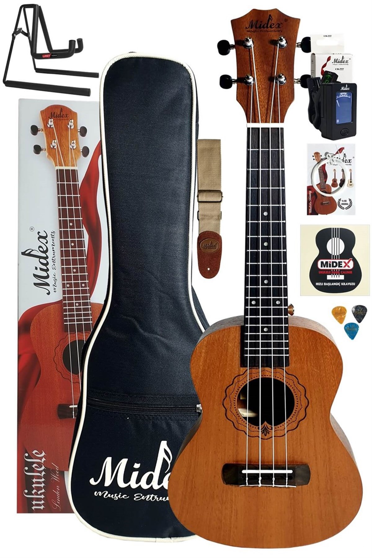 Rennes RD-24 Concert Ukulele (Çanta Tuner Askı Metod Pena)