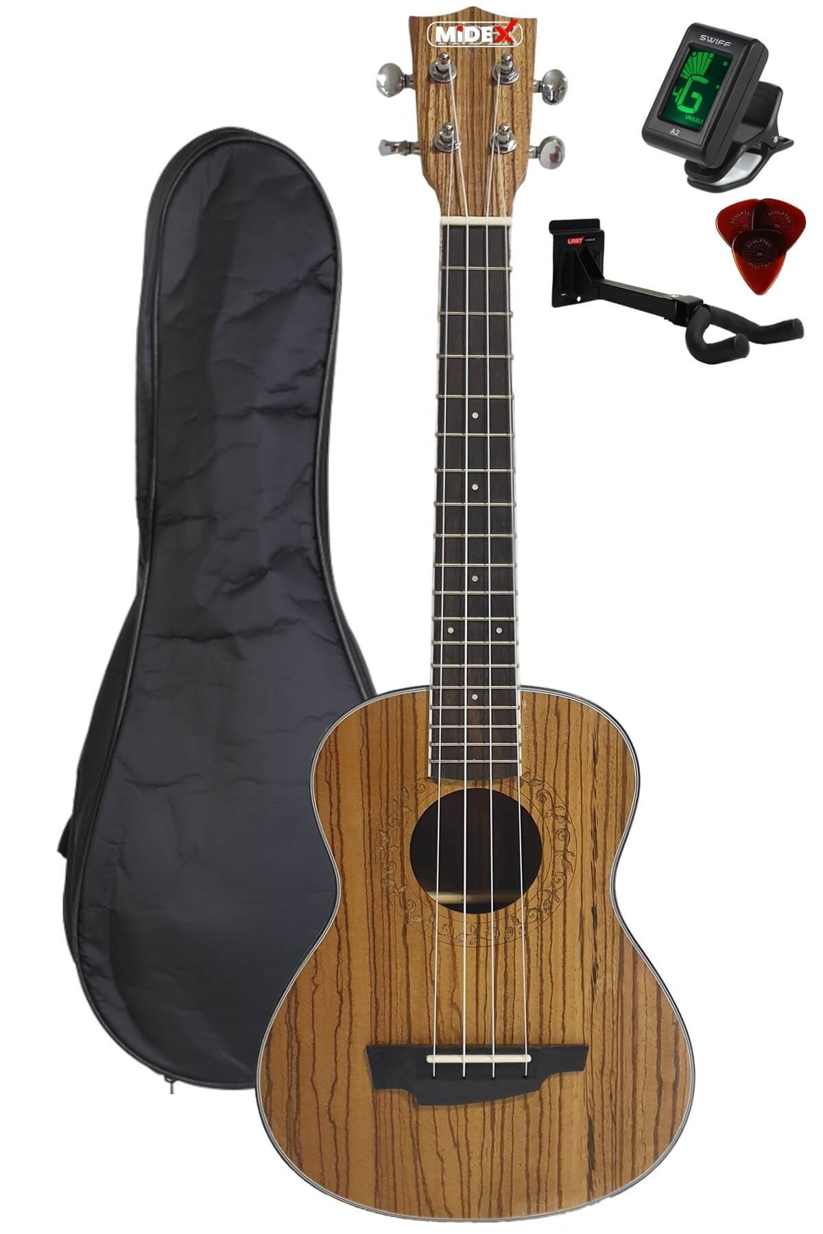 Midex TN-26Z Set Tenör Ukulele Seti Maun 26 (Kılıf Tuner Stand Hediye)