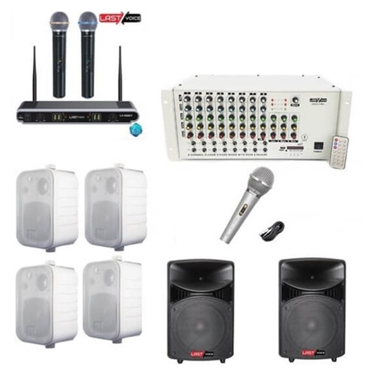 Okul Ses Sistemi İdeal İç-Dış Anfi Hoparlör Sistemi Full Paket-1
