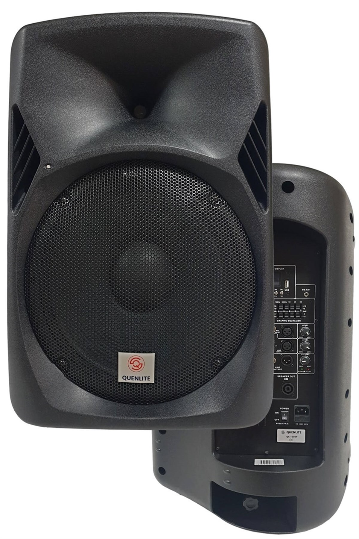 Quenlite QX-1000P Bluetooth Usb EQ Aktif Kabin Hoparlör 15 İnç 1000 Watt