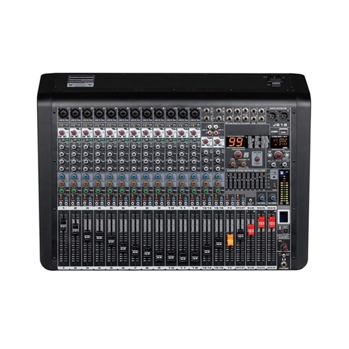 Ssp Audio Pm 816L Amfili Power Mikser 2x650 Watt 16 Kanal