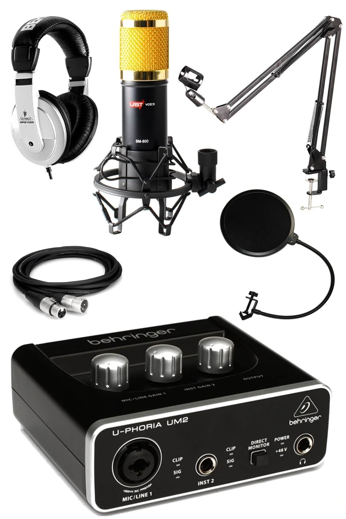 Stüdyo Ekipmanları Style Paket-2 BM800 Mikrofon Ses Kartı Stüdyo Kayıt Seti