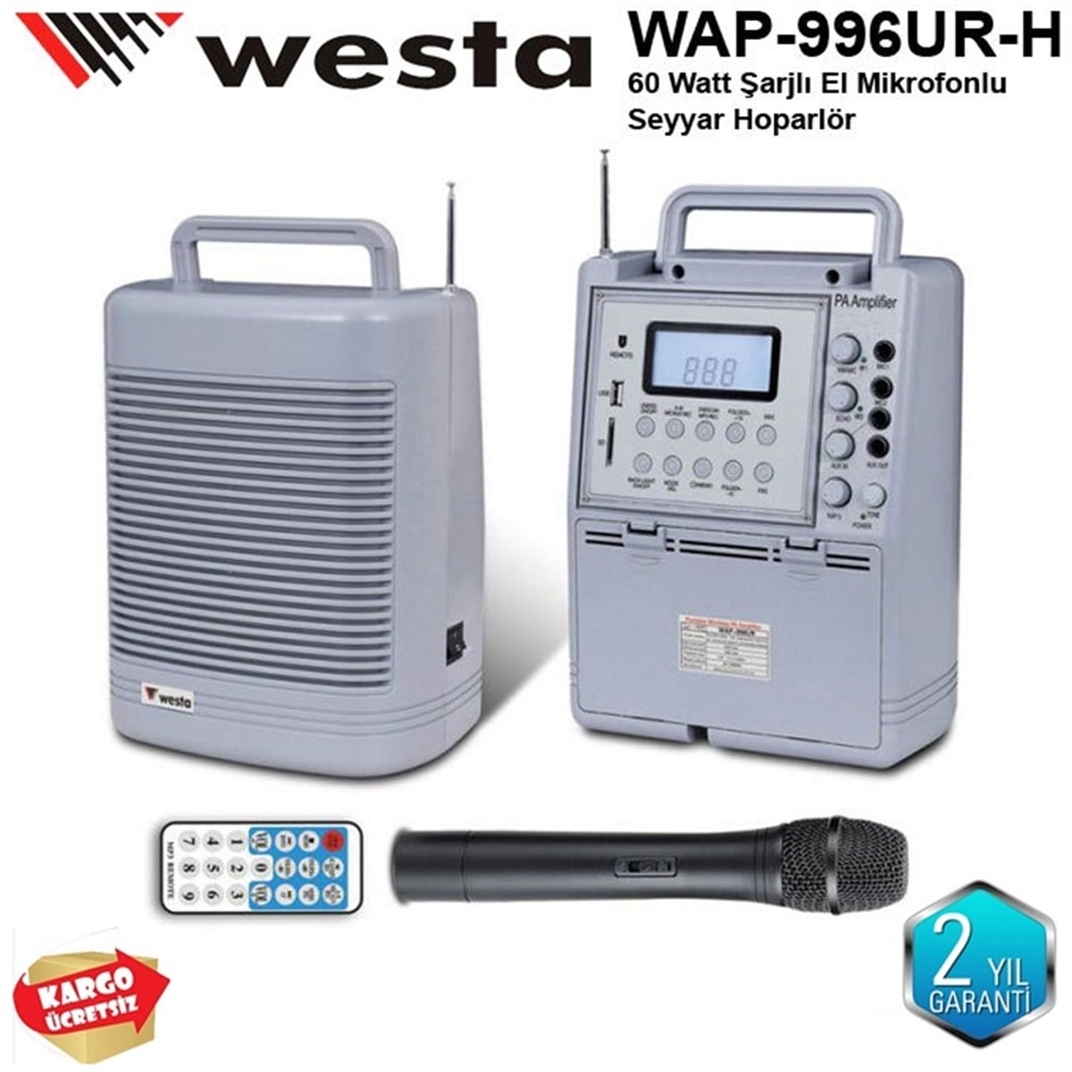 Westa Wap-996UR-H Seyyar Taşınabilir Ses Sistemi