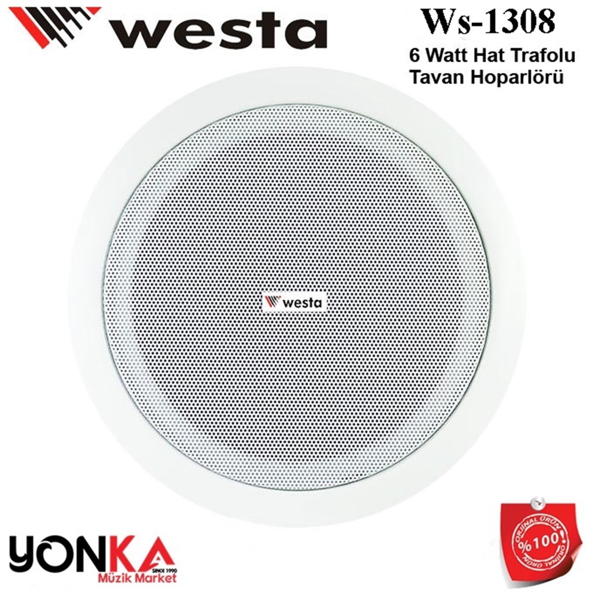 Westa Ws-1308T Trafolu Alçıpan Tavan Hoparlör 16cm 3-6W