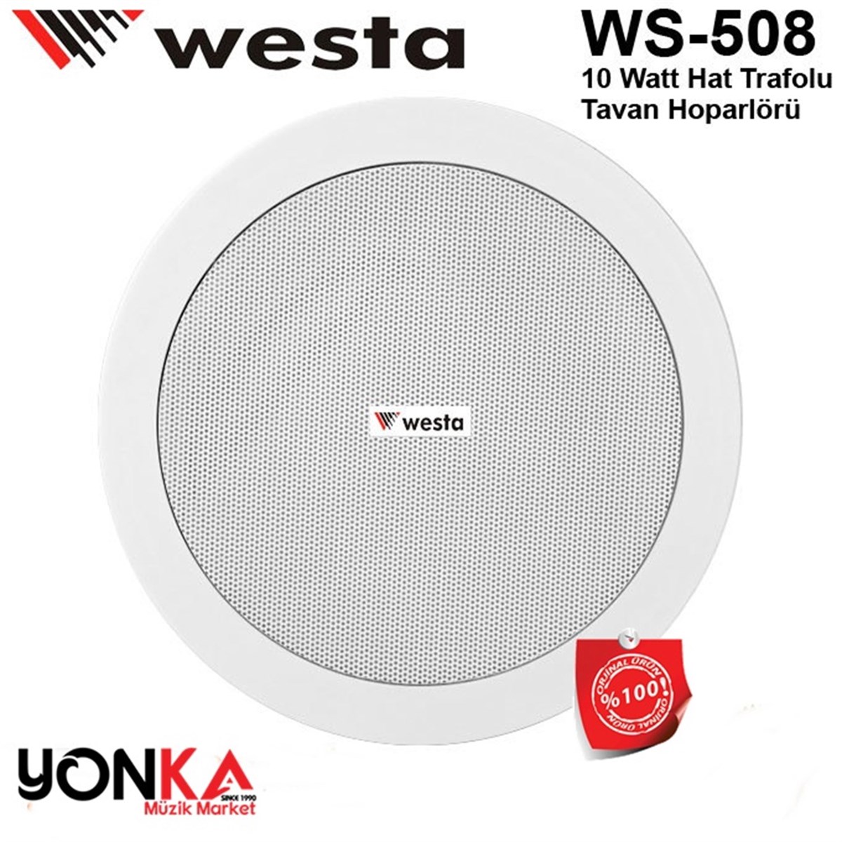 Westa Ws-508 Alçıpan Tavan Hoparlörü 13 cm 5-10 Watt / 100V
