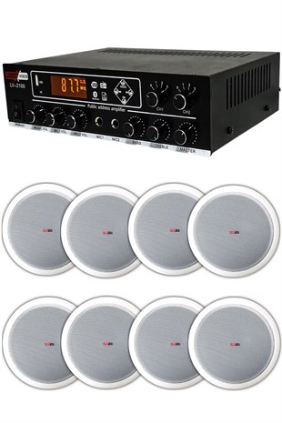 Lastvoice Soft Paket-3 Tavan Hoparlör ve Anfi Ses Sistemi ( 1 ANFİ +  8 HOPARLÖR)