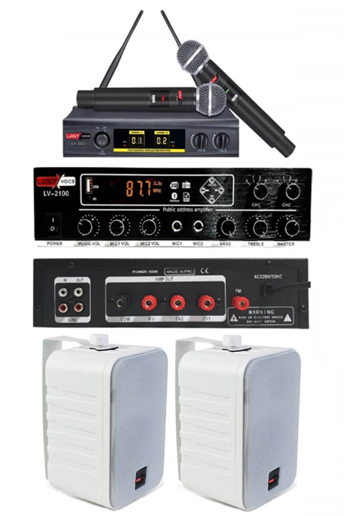 Lastvoice Hoparlör ve Anfi Mağaza Ses Sistemi Soft Plus Paket-1