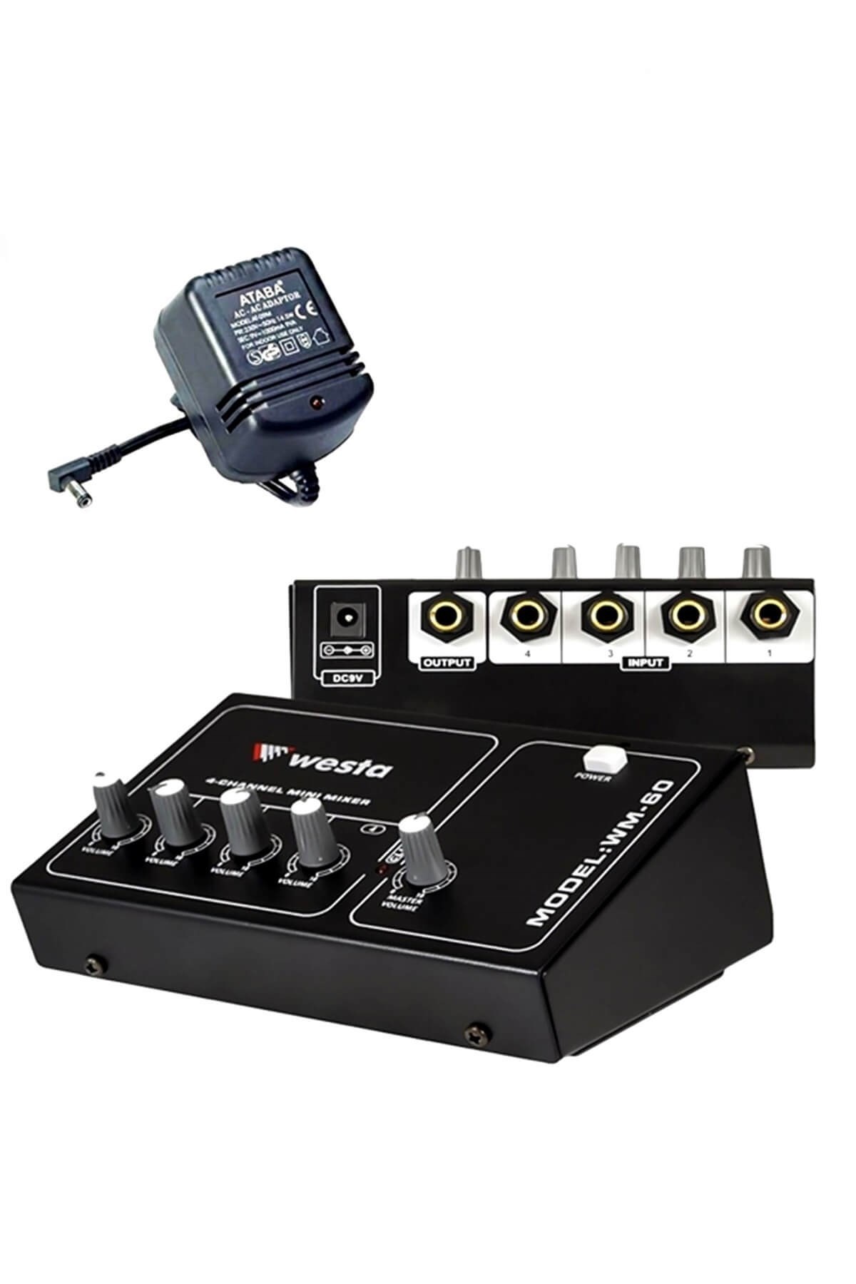 Westa Wm-60 Mikrofon Mikseri 4 Kanal