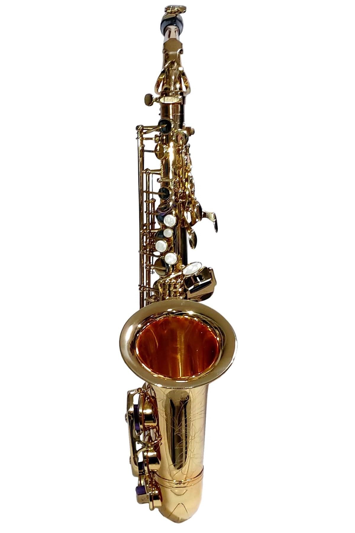 Midex SF-8000 Gold Profesyonel Alto Saksafon Çanta ve Aksesuar Dahil (Mib)