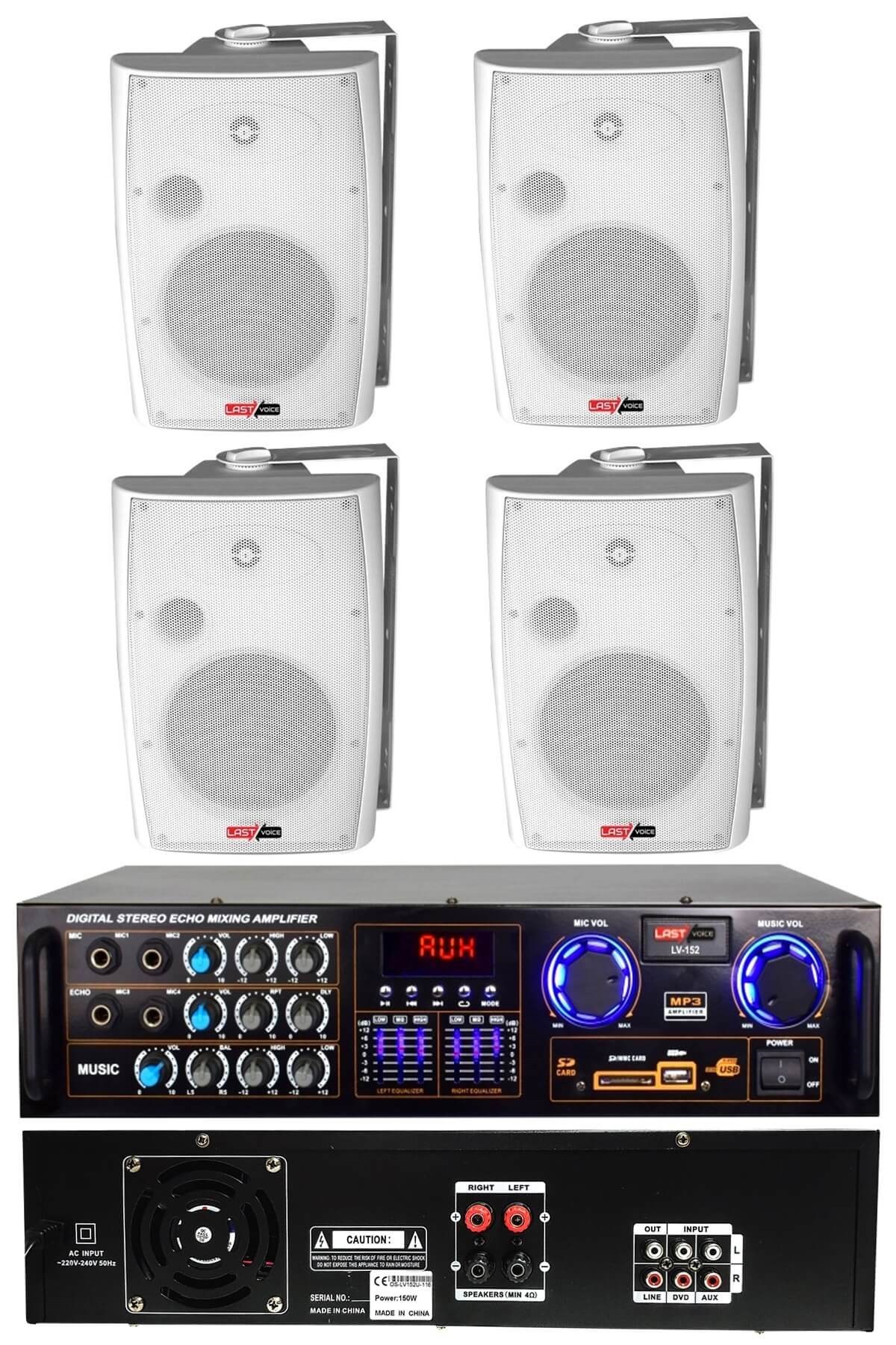 Lastvoice Trend Paket-2 Duvar Hoparlör ve Mikser Anfi Paketi (1 MİKSER 4 HOPARLÖR)