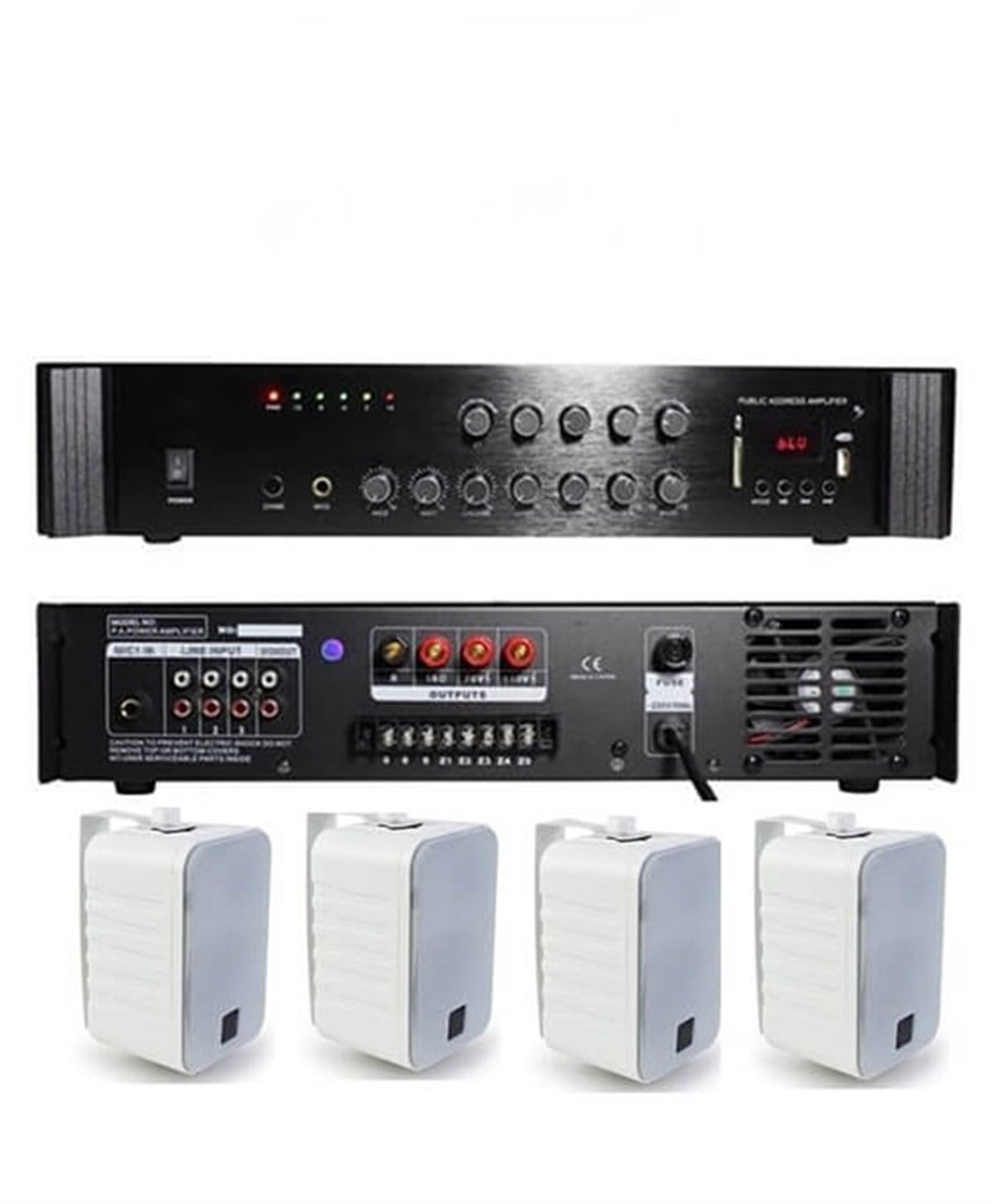 Lastvoice High Voice Paket-1 Bölgeli Anfi ve Duvar Hoparlör Ses Anons Sistemi Seti