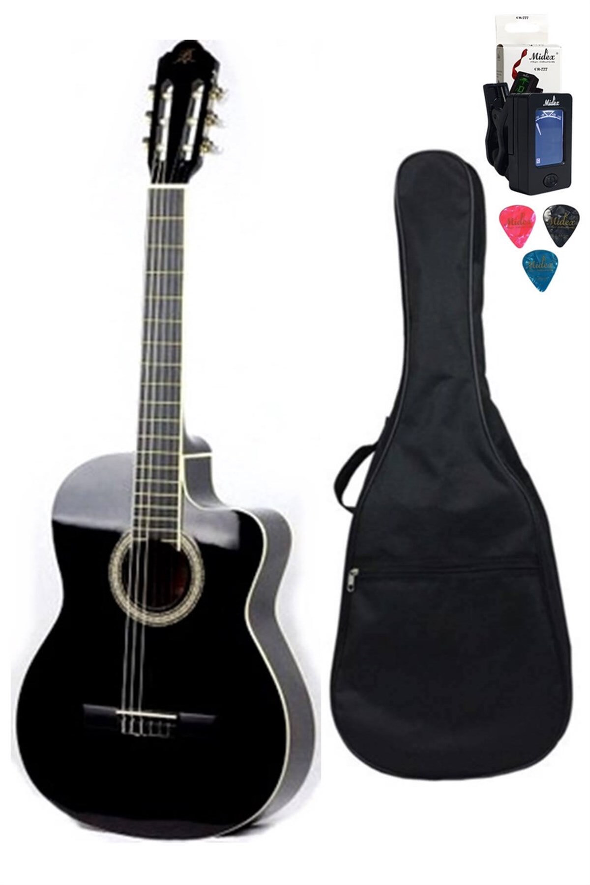Barcelona Lc 3900 Cbk Cutaway Siyah Klasik Gitar (Tuner Kılıf Pena Hediye)