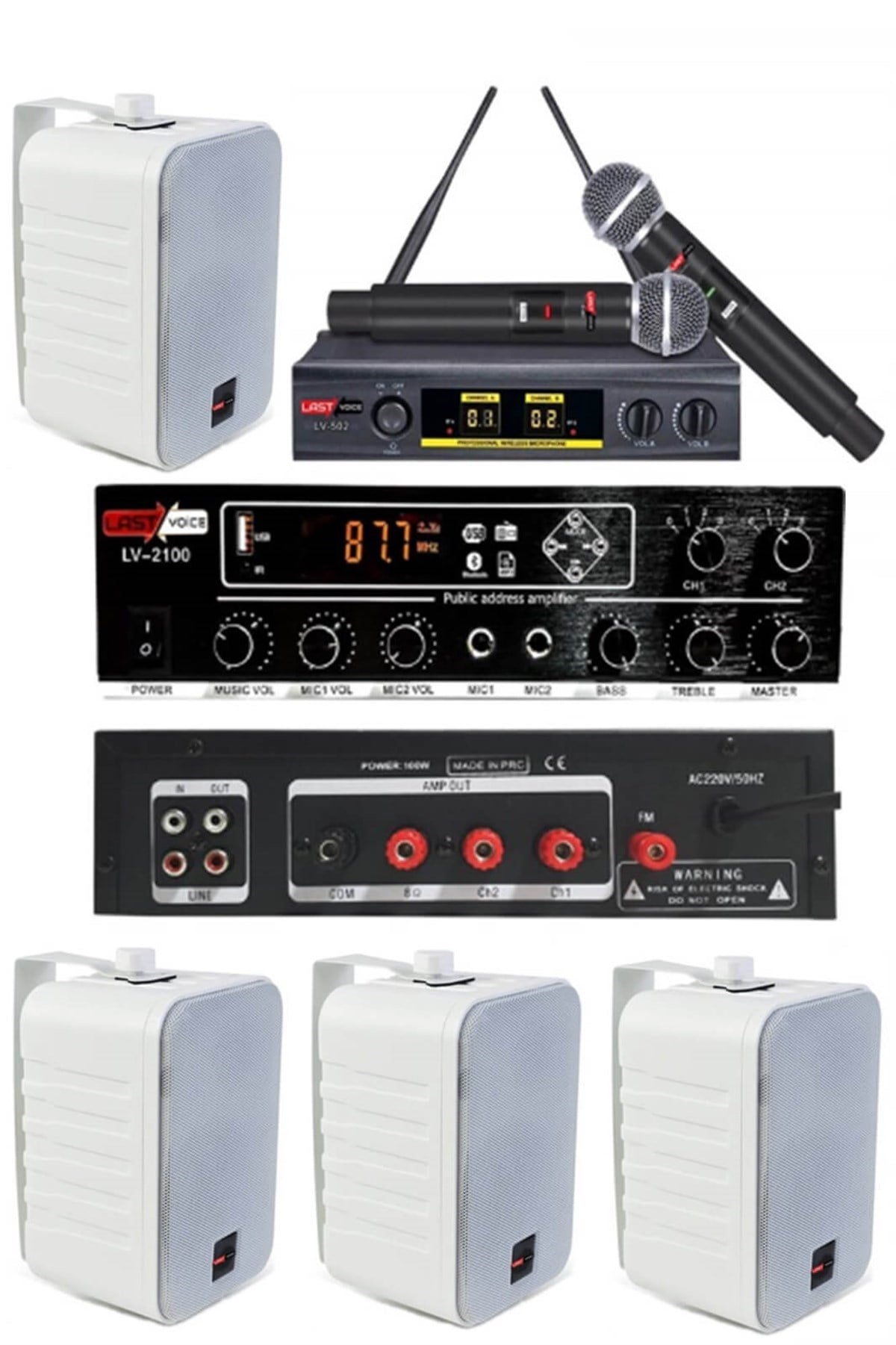 Lastvoice Hoparlör ve Anfi Mağaza Ses Sistemi Soft Plus Paket-3