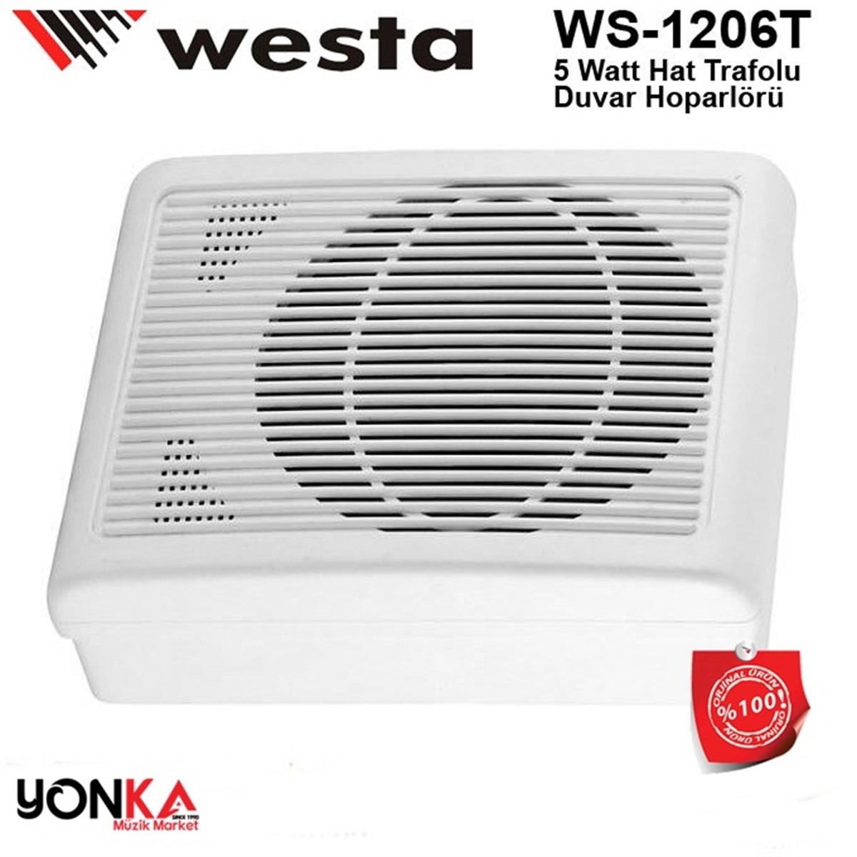 Westa Ws-1206T Hat Trafolu Duvar Hoparlörü 16 cm 5 Watt / 100V