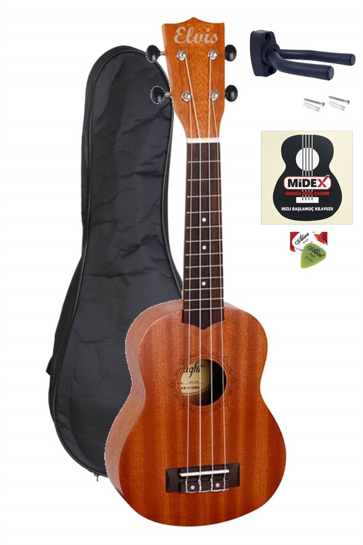 Elvis Maun Soprano Ukulele (Kılıf Pena Hediye)