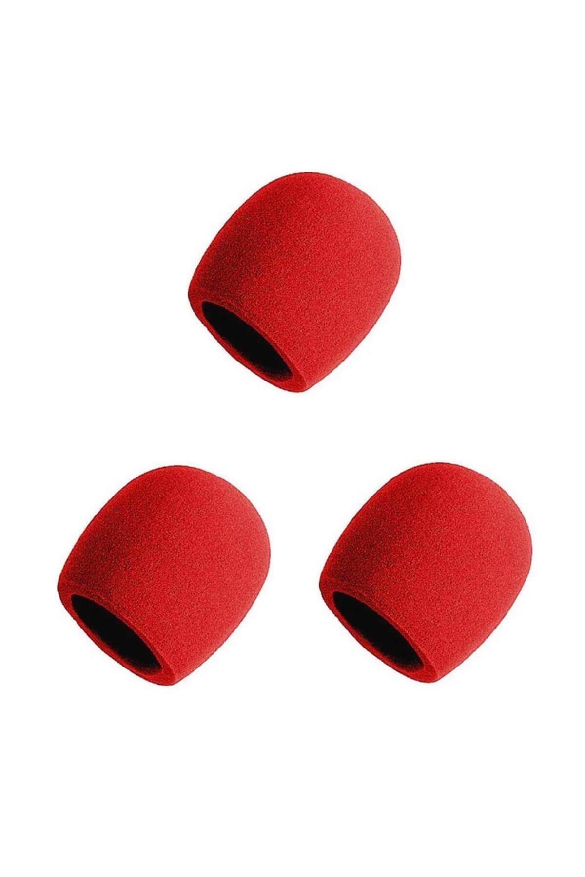 Lastvoice Kırmızı Mikrofon Süngeri 3'lü Paket