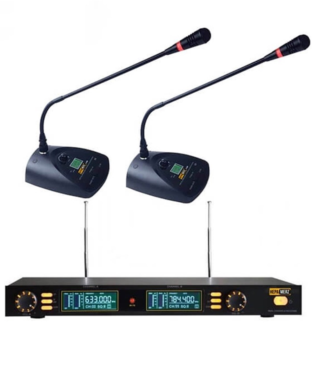 Hepa Merz HM-8002M Dijital UHF Telsiz Kablosuz Masa Kürsü Mikrofonu