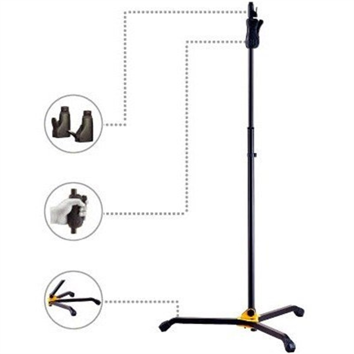 Hercules MS-401B - Açı Ayarlı Vokal Mikrofon Standı