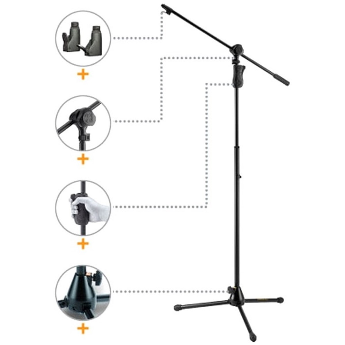 Hercules MS-632B - Tripod Döküm Kasa Mikrofon Standı
