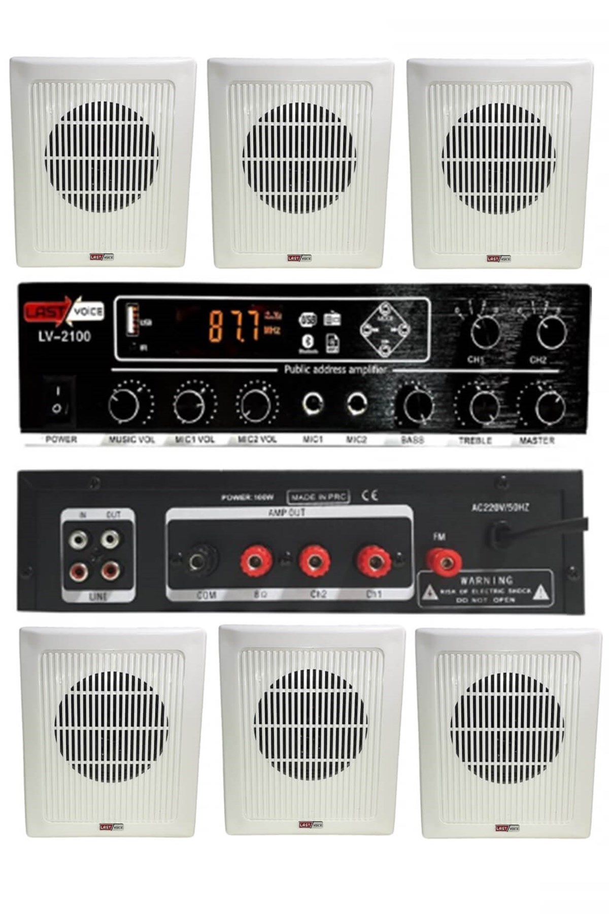 Lastvoice Eko Paket-3 Anfi ve Duvar Tipi Hoparlör Ses Sistemi Paketi