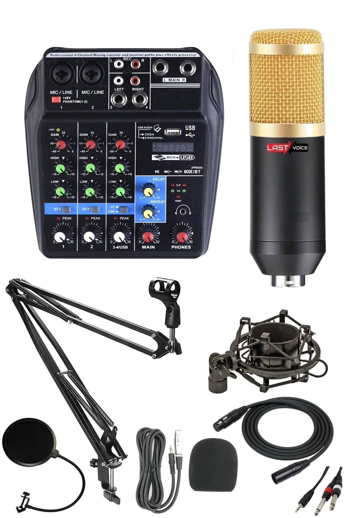 Lastvoice Mix Paket-1 Stüdyo Youtuber Kayıt Ekipman Seti