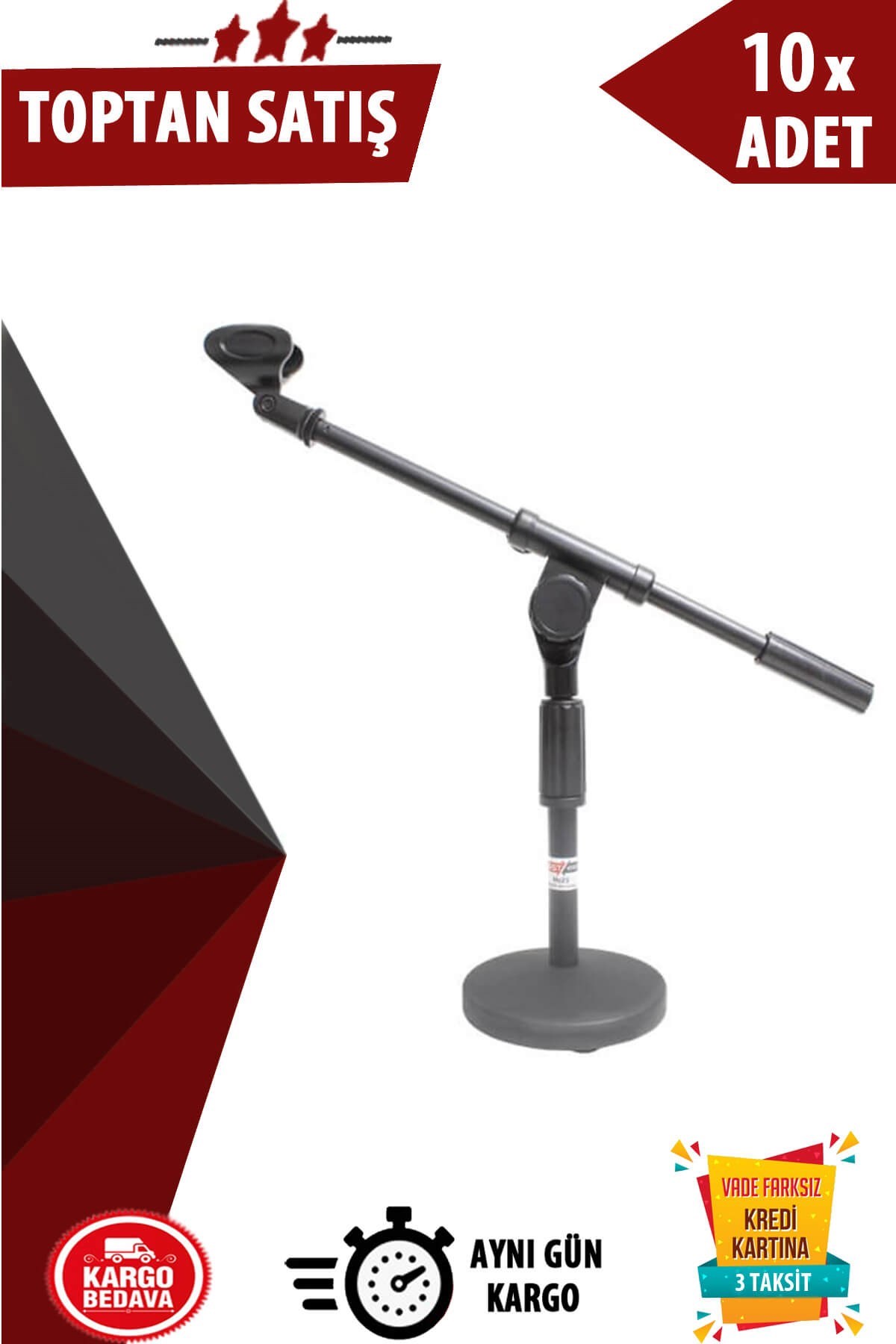 Lastvoice Ms22 Masa Tipi Kürsü Mikrofon Standı - Mikrofon Sehpası 10lu Paket (Toptan Alışveriş)