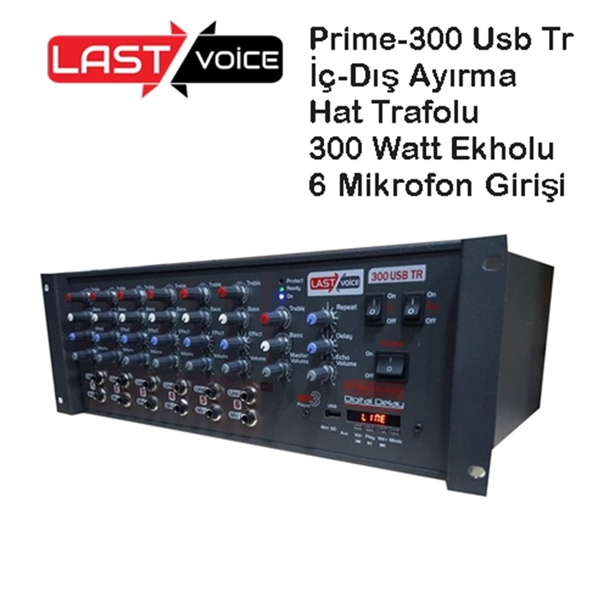 Lastvoice Prime-300 Usb Tr Hat Trafolu Cami Anfisi 300 Watt Ekholu