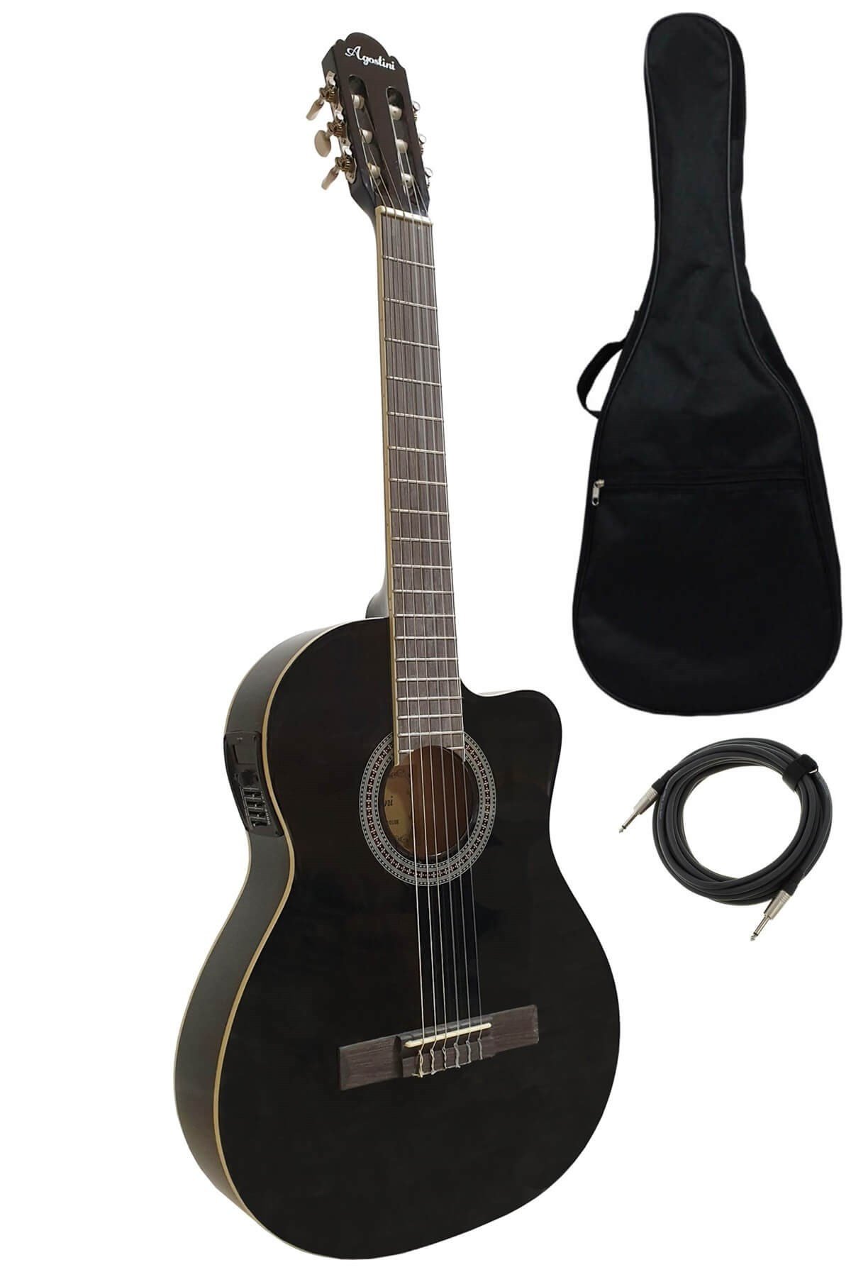 Midex Agostini HG-39T İnce Kasa Sahne Elektro Klasik Gitar (Ekolayzerli) en  uygun fiyatlarla