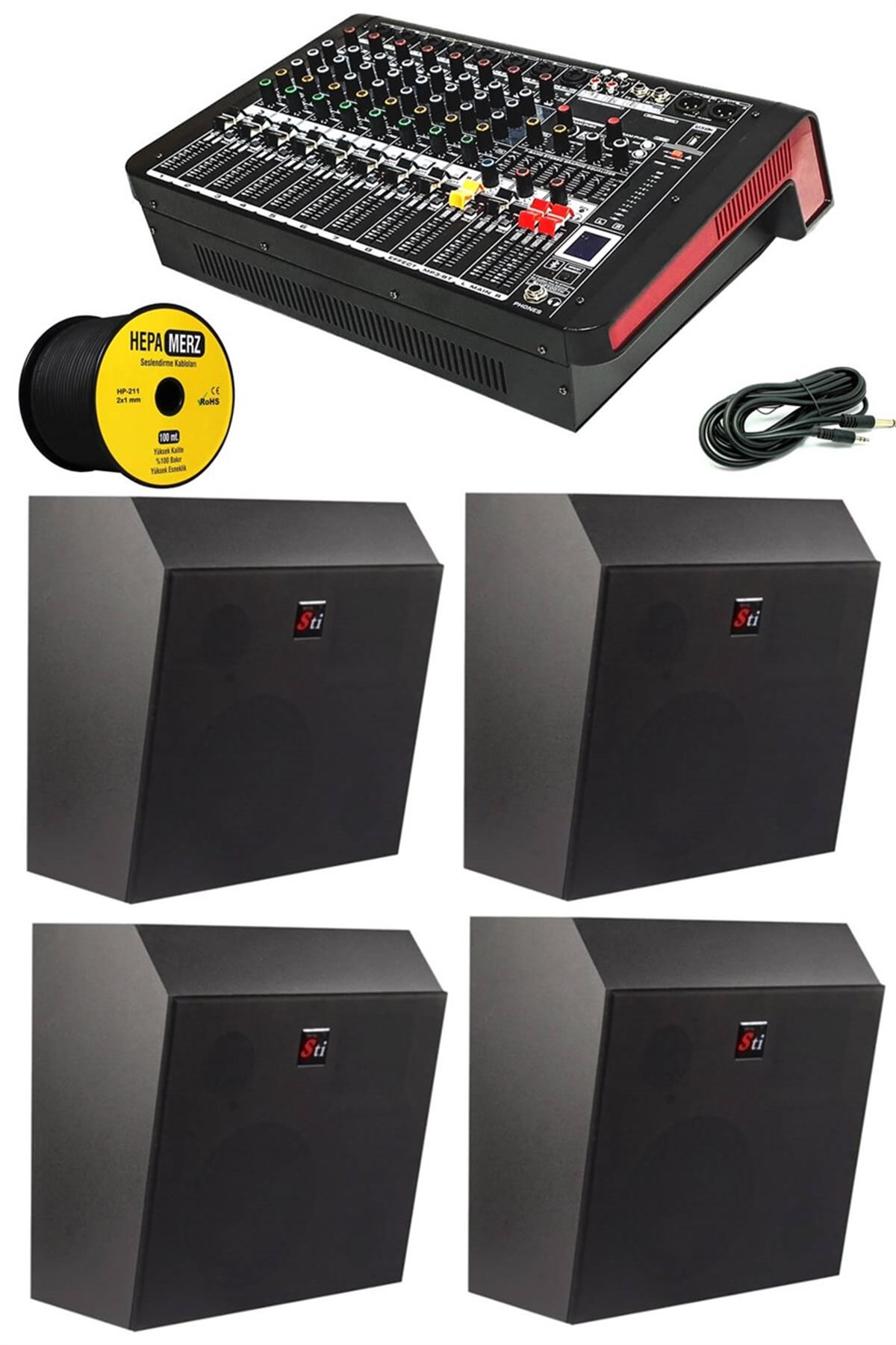 Midex Cine Paket-2 Sinema Ses Sistemi Paketi Hoparlör ve Amfi Seti