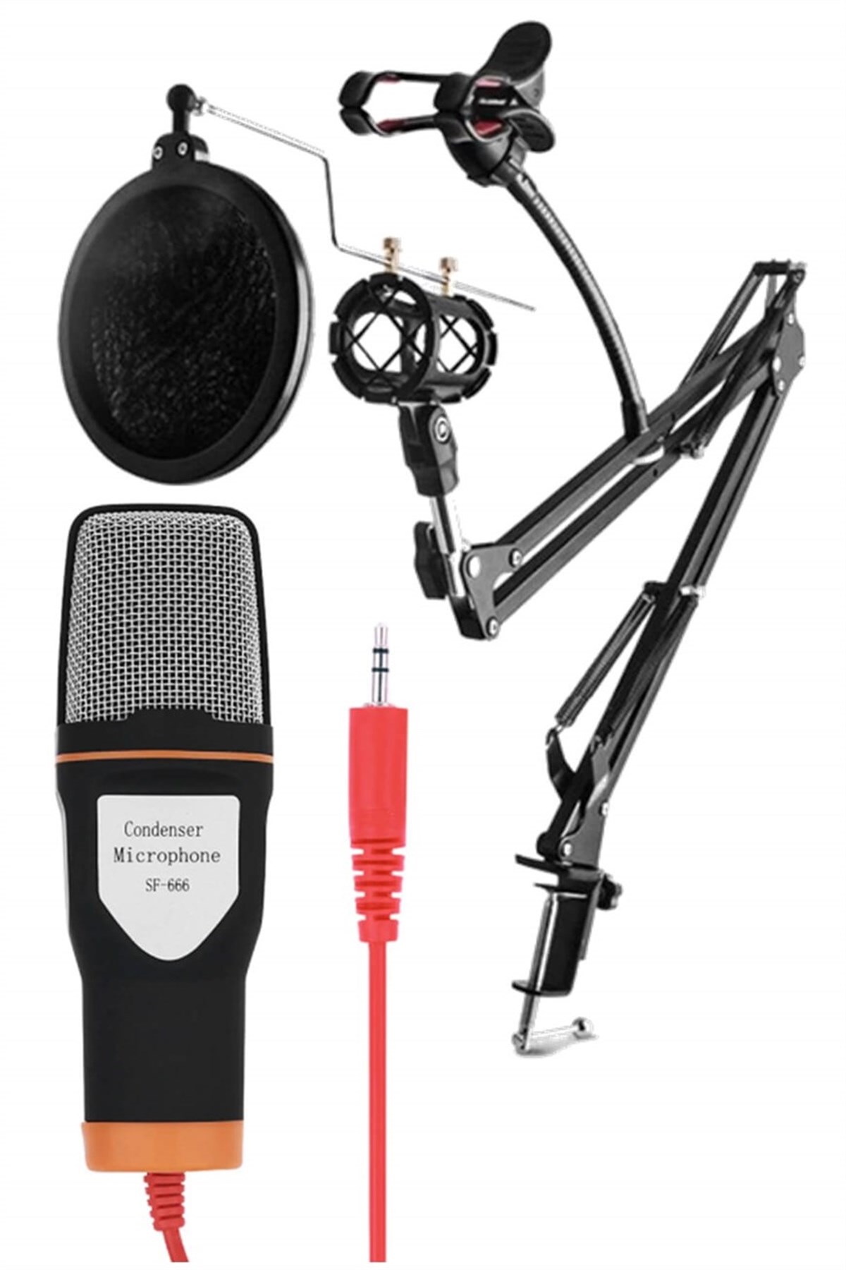Midex CX-20378B Pak Telefon ve Pc Bilgisayar Condenser Youtuber Mikrofon