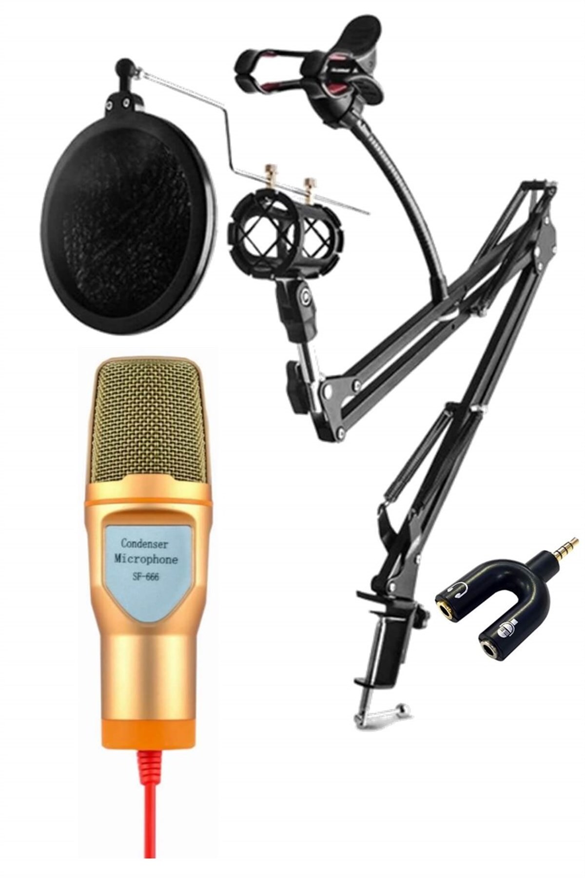 Midex CX-20378G Pak Telefon ve Pc Bilgisayar Condenser Youtuber Mikrofon