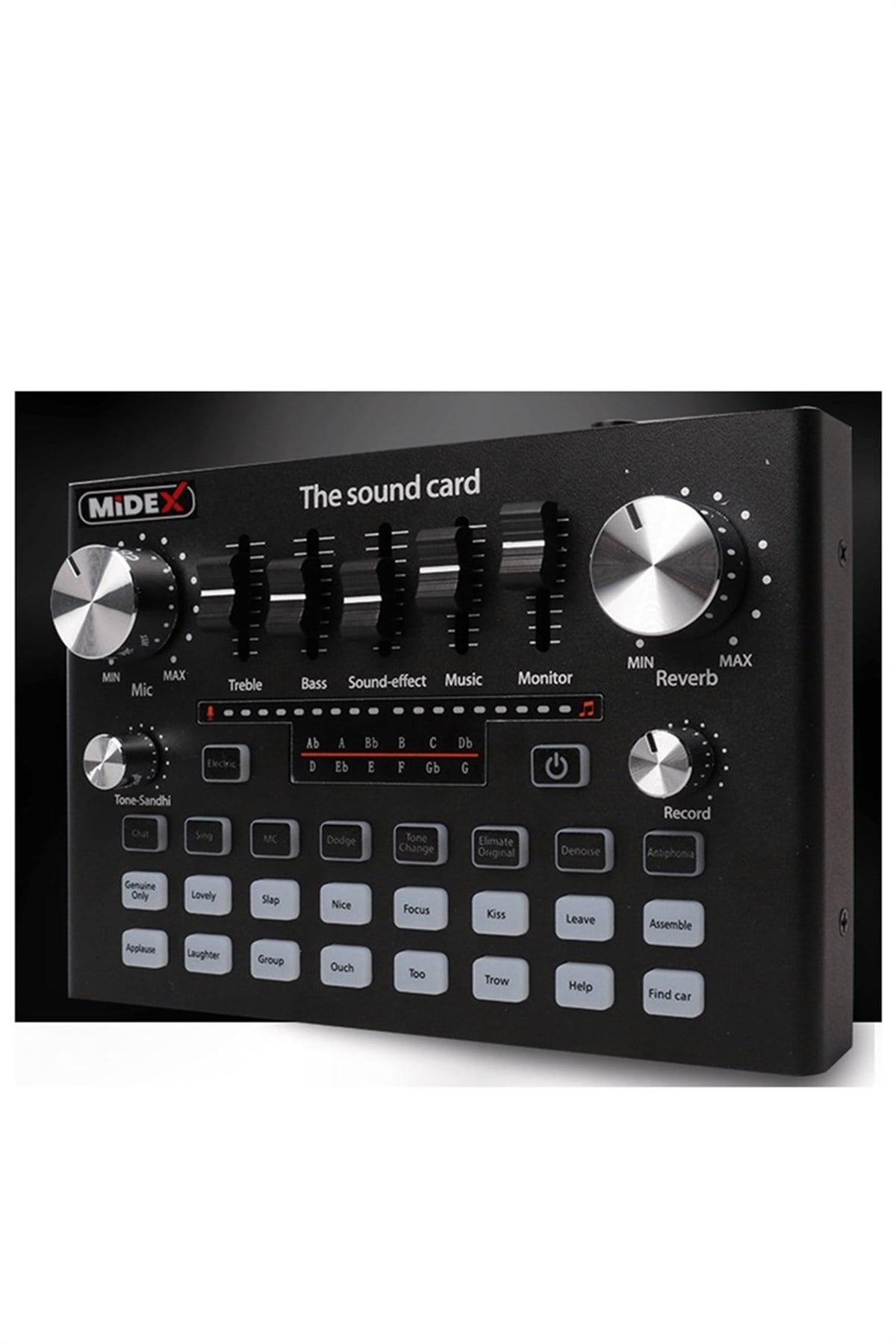 Midex MS9 Stüdyo Kayıt Ses Kartı Efektli Radyo Mikseri (Telefon ve PC Podcast Radyo Canlı Yayın)